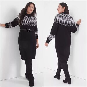Lane Bryant NWT Mock-Neck Midi Sweater Dress 18/20